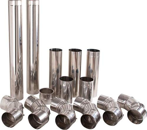 Edelstahl-Abgasrohr-Paket Schornstein Sanierung Kaminsanierung Bausatz einwandig EW