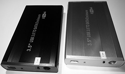 KesCom 3,5 (8,9cm) USB 3.0 Super High Speed externes Aluminium HDD Festplatten Gehäuse in Silber für SATA I, SATA II und SATA III natürlich abwärts kompatibel zu USB 2.0