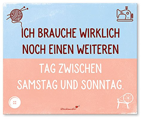 strickimicki - Brillenputztuch - Ich Brauche wirklich noch einen weiteren Tag zwischen Samstag und Sonntag.