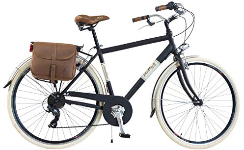 Via Veneto by Canellini Fahrrad Rad Citybike CTB Herren Vintage Retro Via Veneto Alluminium (Schwarz, 58)
