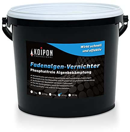 KOIPON Fadenalgen-Vernichter 10 kg, Phosphatfreie Algenbekämpfung, Fadenalgenvernichter gegen Algenwachstum und Fadenalgen im Gartenteich