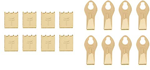 Takker Picture Hooks x 8 and Canvas Print Hangers x 8 - Compatible with Takker Hanging Tool - For Prints, Clocks, Cards, Decorations, Utensils and Tools