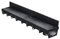 Caniveau Extérieur 1m avec Grille à Fente en PP recyclé Classe A15 (1m) MEAPARK - Système de Drainage pour Terrasse, Piscine, Jardin, Garage - Largeur utile 10cm
