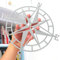 ESTART Decorazione da parete in metallo con bussola nautica da 28 cm, decorazione da parete, soggiorno, camera da letto, ufficio, portico, giardino, patio, da appendere alla parete, a tema spiaggia,