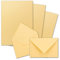 50x Briefpapier-Sets DIN A4 mit C6 Briefumschlägen, Nassklebung - Toskana (Gelb Beige) - mattes Schreibpapier mit Kuverts - FarbenFroh by GUSTAV NEUSER