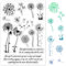 GLOBLELAND Löwenzahn Klare Stempel Wortstempel Silikon Stempelsiegel Transparentes Stempelsiegel für Kartenherstellung Dekoration und DIY Scrapbooking Album Dekor