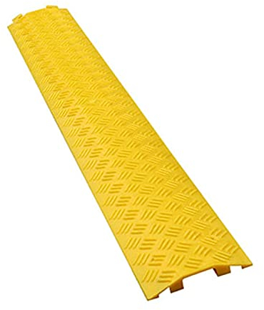HOME UK Kanal Boden Kabelbrücke, 1 Kanal PVC Kabelbrücke Schlauchbrücke Kabelkanal Boden Überfahrschutz Kabelkanal Brücke Rampe Protector Kabelkanal durch Stecksystem beliebig erweiterbar