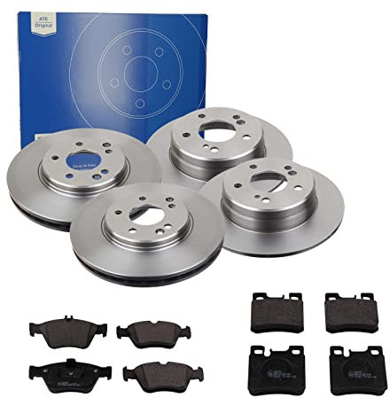 ATE 2 Bremsscheiben + Bremsbeläge VA + HA für Mercedes SLK R170