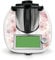Deko Schutz Aufkleber kompatibel mit Küchenmaschine Thermomix TM6 Design Sticker Klebefolie Zubehör Küchengerät wasserfest selbstklebend RX042 (18 Kirschblüten)