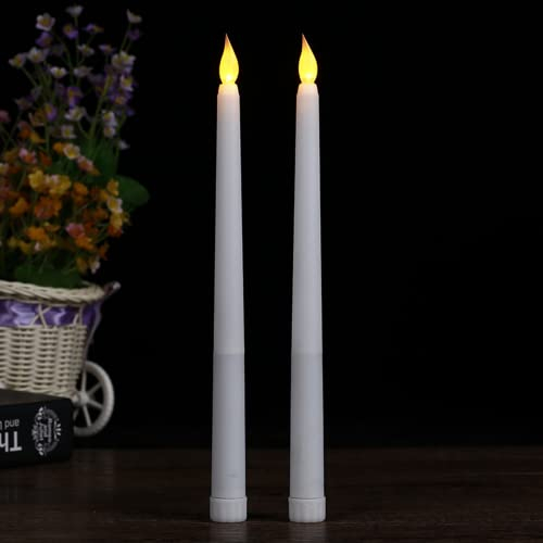 KARELLS Velas de Luz LED Largos, Velas LED Velas En Barra Velas Sin Llama Velas Largas Que Funcionan Con Pilas Para La Fiesta De Navidad Hogar Boda Iglesia Decoración Paquete De 2