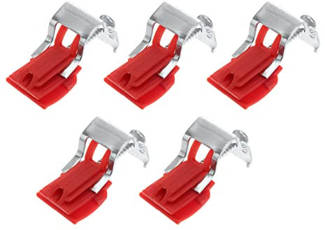 TEHAUX Juego de 5 Piezas de Soporte para Platos de Cocina Abrazaderas de Montaje Inferior Soportes de Fijación Soportes de Soporte Giratorios con Cocina de Tela Útil para Tornillos de