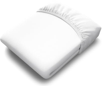 bett1 BODYGUARD Jersey-Spannbettlaken für Kindermatratzen 70x140 cm (Weiß, robust, waschbar bei 60 °C, Rundum-Gummizug, Oeko-Tex 100)