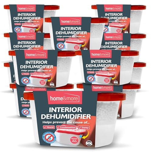 SOL 12pk Interior Dehumidifiers Disposable, 400ml Damp Traps Moisture Absorbers Multipack for Wardrobe, Windows & Home, Prevents Damp, Mould & Condensation, Ideal for Storage and Small Spaces