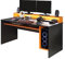 Flair Power Y Gaming Desk With Colour Changing LED Lights - Orange & Black
