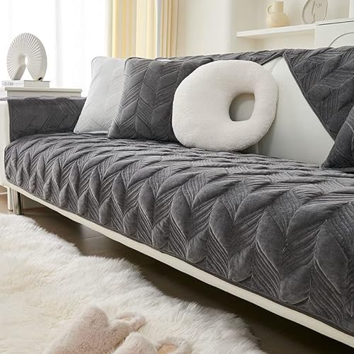 uyeoco Samt Sofabezug 1 2 3 4 Sitzer Couchbezug L Form Ecksofa Sofa/Couch überwurfdecke, Samt Couch Überwürfe Sofahusse Sofaüberwürfe rutschfest Sofa Abdeckung (Color : I, Size : 70x150cm 1pc)