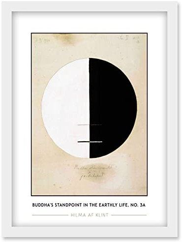 Wee Blue Coo Hilma Af Klint Buddha’s Standpoint In The Earthly Life, No. 3a Abstract Painting Artwork Framed Wall Art Print A4