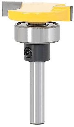 1pcs 6mm 6.35mm Shank Top Bearing Slot Router Bit , Depth Slot Cutter Wood Milling Cutters ( Size : 6.35X4mm )