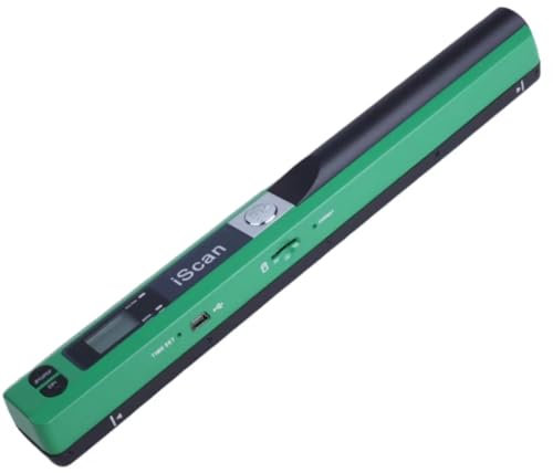 Huapa Escáneres portátiles para documentos, imágenes, fotos, recibos, escáner USB HDDP 900DPI Puerto USB para ordenador (Verde)