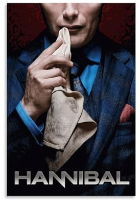 YBRAVO TV Series Hannibal Poster Dekorative Malerei Leinwand Wandkunst Wohnzimmer Poster Schlafzimmer Malerei,Wandkunst Bilddruck Moderne Familienzimmer Dekor 08x12inch(20x30cm)
