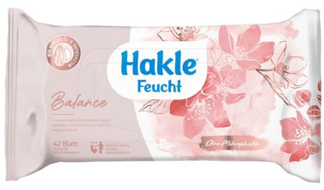 Hakle Feucht Balance - 42 Stück Mikrofaser Feuchttücher für Gesichtspflege und Make-up-Entfernung
