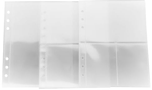 TEHAUX Klarsichthüllen Für Fotoalbum Seiten Transparent Fächer Für Id-Karten Kreditkarten Und Fotos Leicht Und Langlebig
