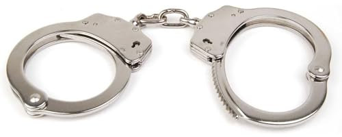 Handfessel aus Edelstahl Nordhandel, Professionelle Edelstahl Handschellen mit Double Lock, Leichtgewicht, inkl. 2 Schlüssel - Sicherheitsausrüstung für Polizei und Sicherheitsdienste