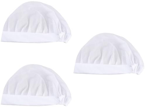 GALPADA 3 Piezas Gorro elástico - Gorro algodón - Gorro Mujer Sombrero cocinando Gorro Pelo Respirable Gorra ala Ancha Cuidado del Cabello Red para el Cabello Tope Servicio