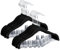 Stormix Baby Kleiderbügel, 24er-Pack Hosenbügel mit Clips, 30 cm rutschfeste Kleiderbügel, Robuste Kinder Kleiderbügel für Hemden, Hosen, Röcke, Kleider, Jacken, Mäntel Schwarz