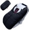 Winter-Baby-Autositzbezug, Autositzbezug für Babyschale oder Kinderwagen, winddicht, warm, für Neugeborene, hält Babys warm, Wimpelkette (schwarz)
