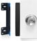 MOSECYOU Door Latch Guard Plate 7” with 1” Offset Cover, Outswing Door Security Protector Shield, Heavy Duty Version, Door Knob/Deadbolt Latch Protector Plate (1 Pack)