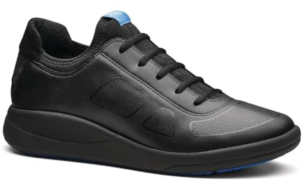 WearerTech Transform Trainer Black/Black with Modular Insole - Size 44-45 UK 10 | Customisable internal support reduces joint fatigue, offering all-day comfort during long shifts in active workplaces.
