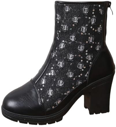 EJIMUQO Regali Di Natale Economici Stivaletti Pelo Bambina 31 Stivaletti Militari Leggeri Stivali Donna Anfibi Bassi Stivaletti Ragazza 38 Stivali Bimba 30 Pelle Stivaletti Donna Con Tacco 5 Cm