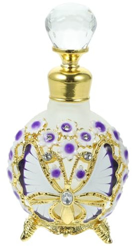 MUSISALY Nachfüllbare Parfümflasche Aus Glas Mit Sandstrahl-effekt Dekorativer Duftbehälter Für Ätherische Öle Und Parfums Portable Wiederbefüllung Für Unterwegs Und Geschenkideen