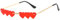 Herz Sonnenbrille Rot,Herz Brille Rave,Sonnenbrille in Herzform,Herzbrille Rot,Vintage Sonnenbrillen Herzform für Hippie Party,Halloween/Valentinstag/Festiva Ideal Damen für Partys und Fotos(Rot)