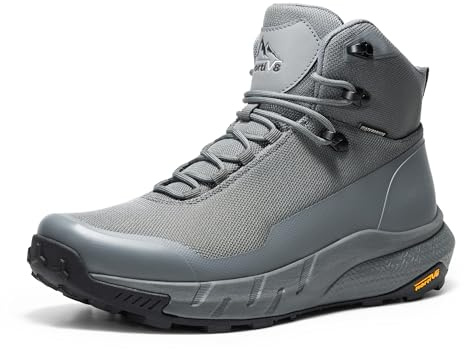 NORTIV 8 Scarponi Trekking Uomo Leggeri Traspiranti,Grigio,44.5