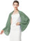 BEAUTELICATE Chiffon Schal Stola Damen Festlich Elegante Schultertuch Bolero Shrug mit Ärmel für Abendkleider Brautkleider Sommer Hochzeit (Matte Salbeigrün, Einheitsgröße)