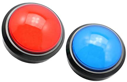 Gatuida Game Answer Electronic Responder Toy Big Buttons Lamp Responder Toy for Boys and Girls Red Blue