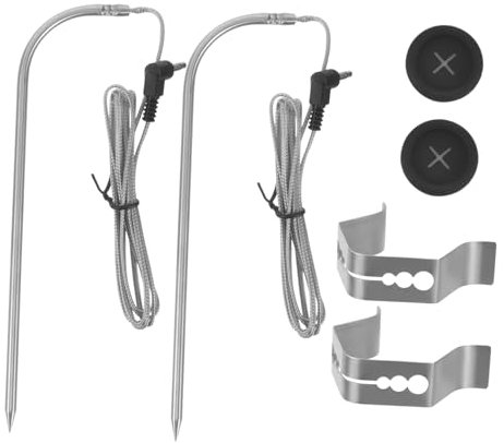 Abaodam 1 Satz Temperatursonde Fleisch sofort lesen Grill Küchenthermometer digital Kochthermometer für Fleisch Fleischthermometer für Backofen Ofenthermometer Rostfreier Silber