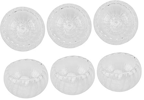 OFFSCH 6pièces Lot De Tasses à Thé Verre Transparent Rayures Citrouille Tasses à Thé Double Couche