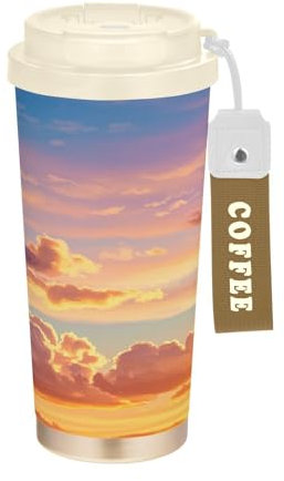 Ewusp Cloud Mug à café isotherme en acier inoxydable sans BPA réutilisable à double paroi 500 ml