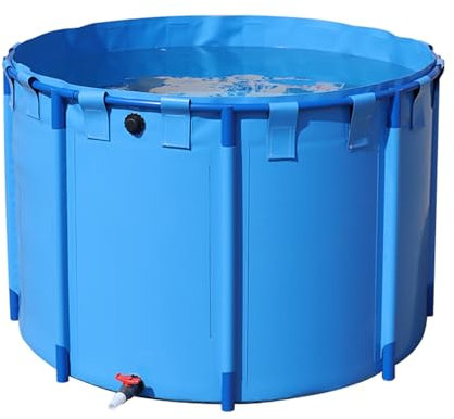 Piscina fuori terra pieghevole con struttura in metallo, design facile da riporre, perfetta per cortile, giardino, terrazza e patio