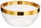 GNURBDILFO Clear Gold Trim Punch Bowl Set–Plastic Beverage Serving Kit for Weddings BBQs with Cocktail Salad Snack Bowls–Easy Cleaning