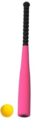 perfk Mazza da Baseball, Mazza da Allenamento per Baseball, coordinazione Occhio-Mano interattiva in Eva con Palla per Giochi, attività all'aperto, Rosa