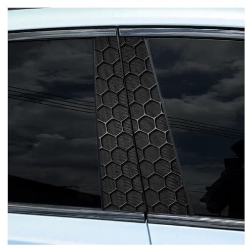 TVVXIO 4 Stück Auto Aufkleber, für Ford Focus sT-Line ST Line MK4 2004-2024 2025 B Säulen Aufkleber Auto Waben Motiv, Auto Säule Protektor, Auto B-Säule Schutz Aufkleber,A