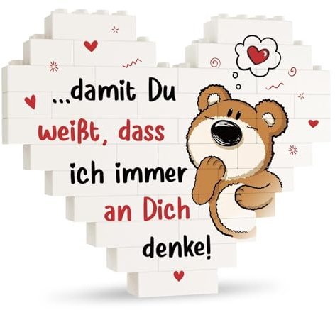 Jahrestag Geschenk für Ihn Sie, Ich Liebe Dich Geschenke für Männer Frauen, Herzförmig Puzzle Ornamente Geschenke für Partner, Hochzeitstag Geschenk, Valentinstagsgeschenk (C)