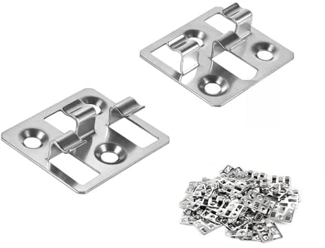SUPAWAY 100 Stück WPC Dielen Befestigungsclips Edelstahl Terrassenclips Verbund-Terrassen-Clips Versteckte Abstandhalter, Terrassenbefestigung für WPC/BPC Terrassendielen (Silber, Spalt 3mm, Höhe 9mm)