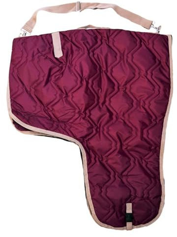 AJ Tack Western Padded Saddle Carrier, 420D Water Resistant Saddle Bag with Shoulder Strap, Fits Most Adult Saddles, Burgundy