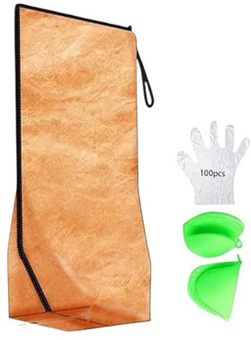 Couverture de barbecue - Housse de barbecue pour l'extérieur - Large ouverture - Accessoires de barbecue - Gants transparents - Pinces à main en silicone pour repos de viande, cuisine en plein air