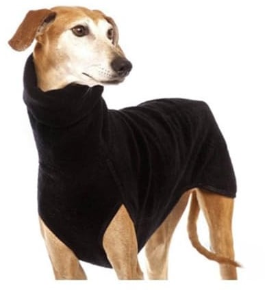 Weiche Fleece-Hundebekleidung, Winterwarme Rollkragenweste for Whippets, Zweibeiner-Pullover for Italienische Windhunde, Stilvolles Haustier-Outfit(Svart,2XL.)