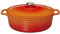 Chasseur 4731 Cocotte ovale-31 cm fonte émaillée, 6 liters, Orange flammé (intérieur Sable)